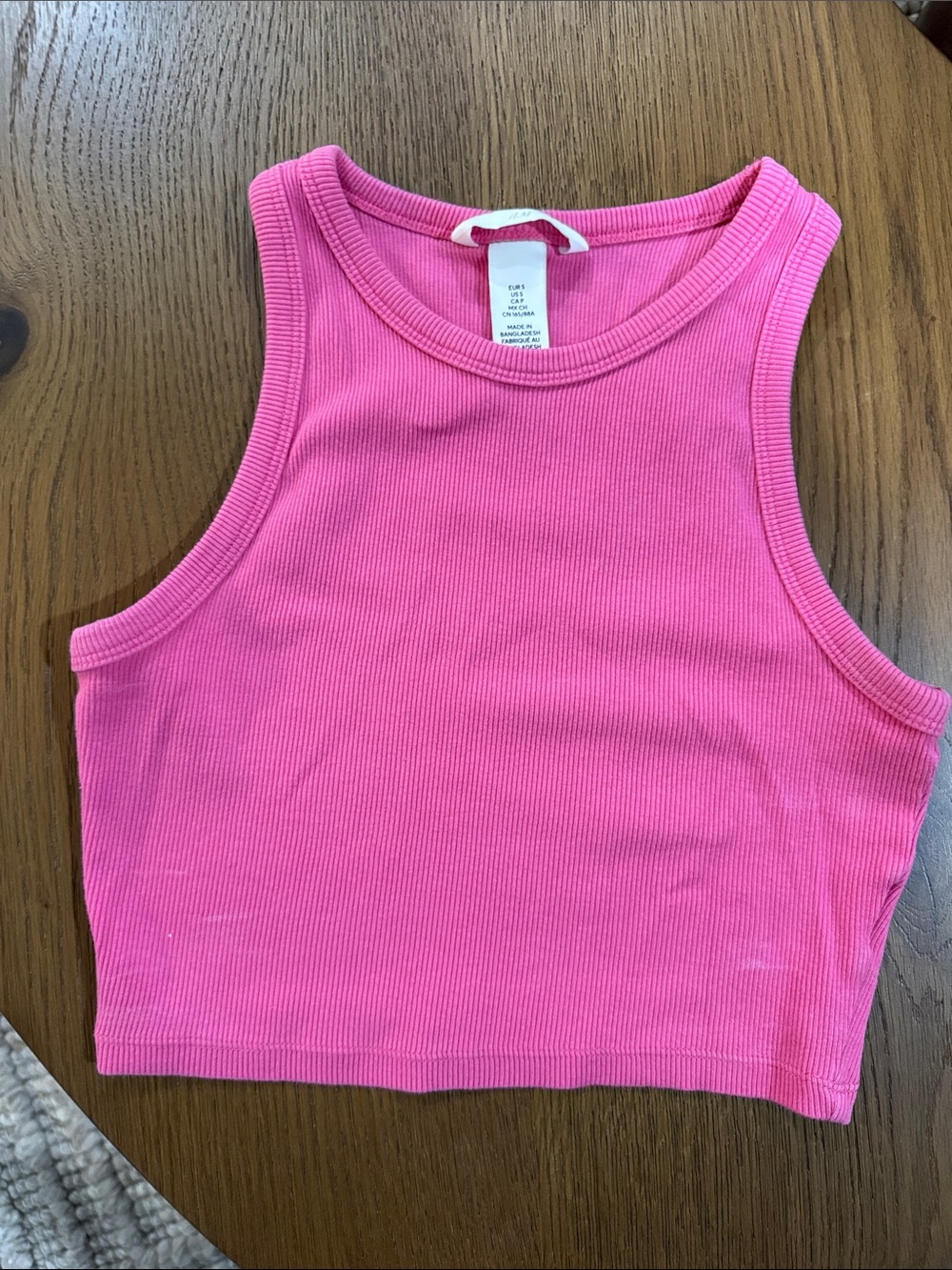 H&M pink crop top